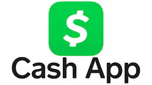 The Cash App logo features a white dollar sign inside a green square above the words Cash App in bold black letters on a white background.