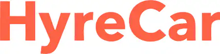 The HyreCar logo features the word HyreCar in bold, orange lettering on a white background.