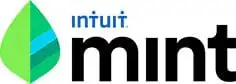The Mint logo, featuring a green leaf icon to the left and the words intuit mint in blue and black text.