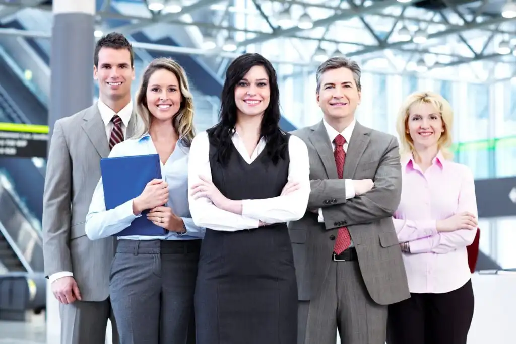 A group of people standing together.